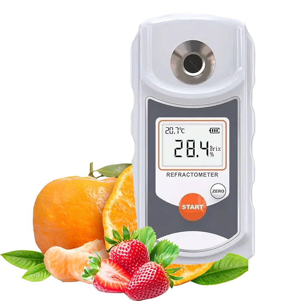 Amazon | 糖度計 デジタル 果物 精度±0.2% Brix0-35% 糖度計